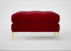 Eton Footstool Smart Luxe Velvet Mulberry / Brass