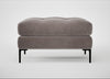 Eton Footstool Smart Luxe Velvet Mushroom / Black