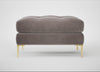 Eton Footstool Smart Luxe Velvet Mushroom / Brass