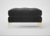 Eton Footstool Smart Luxe Velvet Nickel / Brass