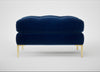 Eton Footstool Smart Velvet Dusk / Brass