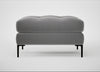 Eton Footstool Smart Velvet Mercury / Black