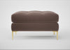 Eton Footstool Smart Velvet Mouse / Brass