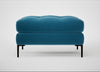 Eton Footstool Smart Velvet Ocean Blue / Black
