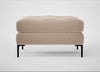 Eton Footstool Smart Velvet Pebble / Black