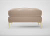 Eton Footstool Smart Velvet Pebble / Brass