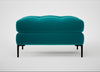 Eton Footstool Smart Velvet Petrol / Black