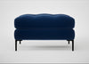 Eton Footstool Cotton Velvet Midnight / Black