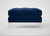Eton Footstool Cotton Velvet Midnight / Brass
