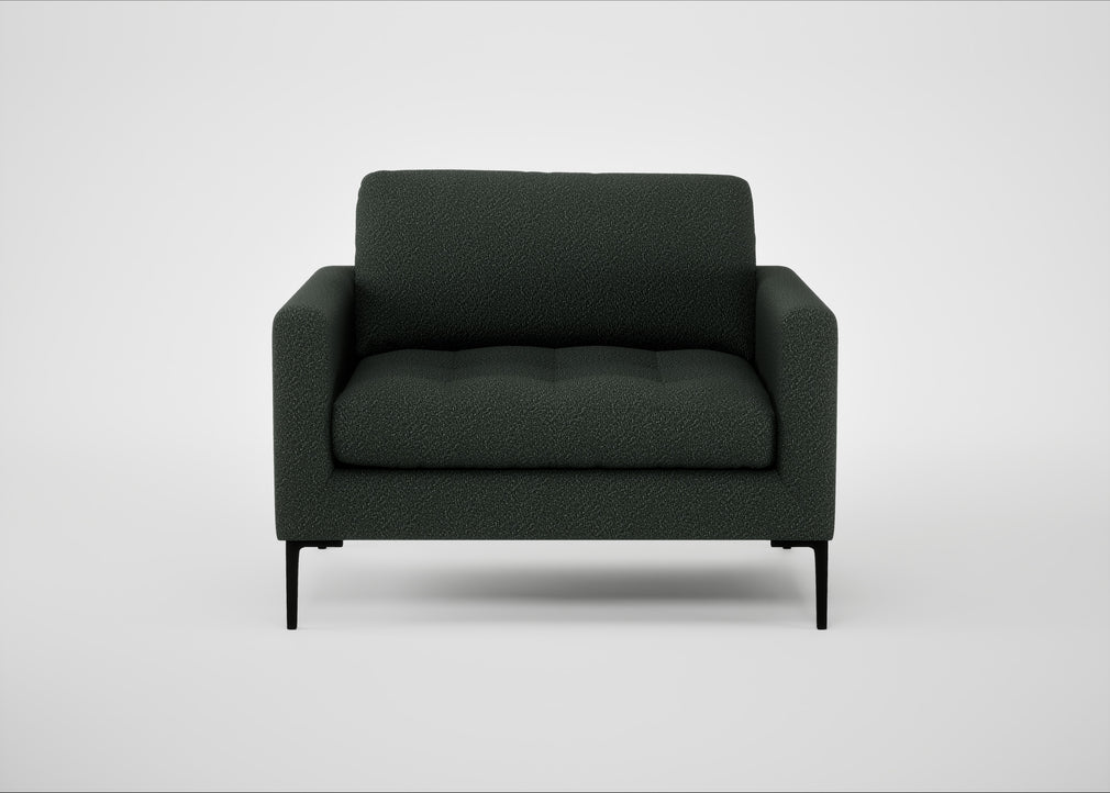 Eton Loveseat Boucle Fern / Black