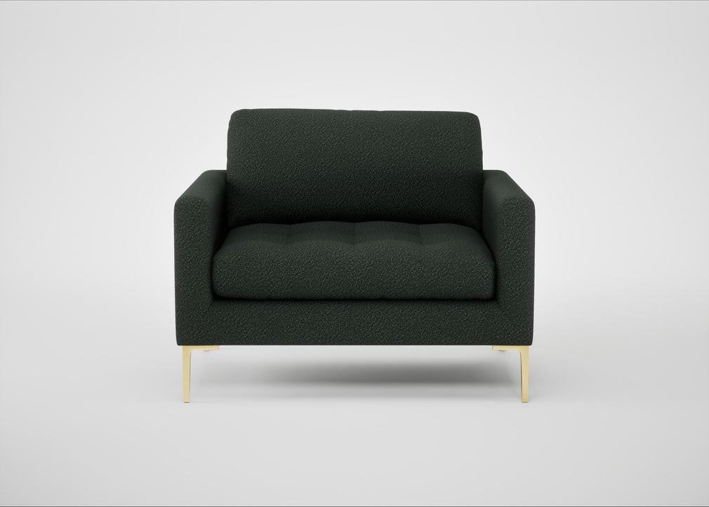 Eton Loveseat Boucle Fern / Brass