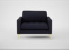 Eton Loveseat Boucle Indigo / Brass