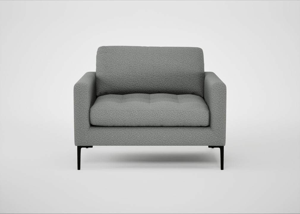 Eton Loveseat Boucle Steel / Black