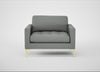 Eton Loveseat Boucle Steel / Brass