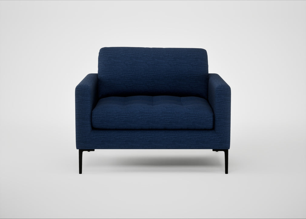 Eton Loveseat Broad Weave Lagoon / Black
