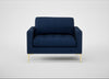 Eton Loveseat Broad Weave Lagoon / Brass