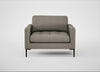 Eton Loveseat Broad Weave Pebble / Black