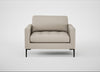 Eton Loveseat Broad Weave Putty / Black