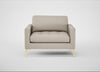 Eton Loveseat Broad Weave Putty / Brass