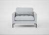 Eton Loveseat Broad Weave Tin / Black