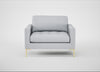 Eton Loveseat Broad Weave Tin / Brass