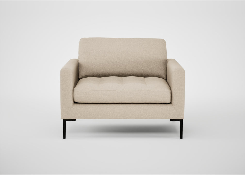 Eton Loveseat Brushed Cotton Oat / Black