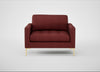 Eton Loveseat Capelo Linen-Cotton Etruscan Red / Brass