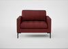Eton Loveseat Capelo Linen-Cotton Etruscan Red / Black