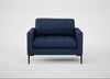 Eton Loveseat Capelo Linen-Cotton Inkspot / Black