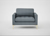 Eton Loveseat Capelo Linen-Cotton Mineral / Brass