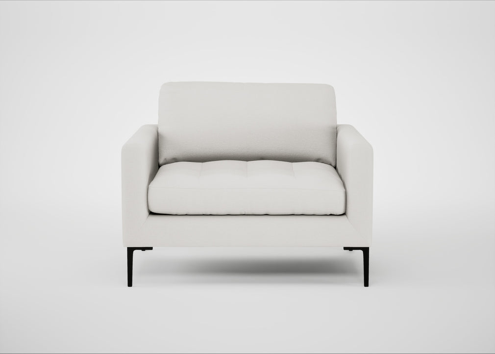 Eton Loveseat Capelo Linen-Cotton Sea Salt / Black