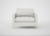 Eton Loveseat Capelo Linen-Cotton Sea Salt / Brass