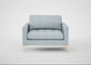 Eton Loveseat Capelo Linen-Cotton Sea Shanty / Brass