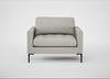 Eton Loveseat Melton Wool Limestone / Black