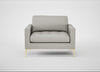 Eton Loveseat Melton Wool Limestone / Brass