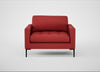 Eton Loveseat Melton Wool Red Oxide / Black