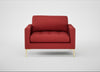 Eton Loveseat Melton Wool Red Oxide / Brass