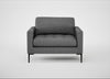 Eton Loveseat Melton Wool Shale / Black