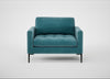 Eton Loveseat Smart Luxe Velvet Airforce Blue / Black