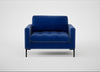 Eton Loveseat Smart Luxe Velvet Azure / Black