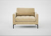Eton Loveseat Smart Luxe Velvet Biscuit / Black