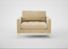 Eton Loveseat Smart Luxe Velvet Biscuit / Brass