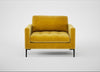 Eton Loveseat Smart Luxe Velvet Canary / Black