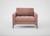 Eton Loveseat Smart Luxe Velvet Dusky Pink / Black