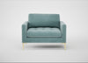 Eton Loveseat Smart Luxe Velvet Mineral Blue / Brass