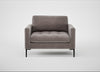 Eton Loveseat Smart Luxe Velvet Mushroom / Black