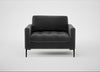 Eton Loveseat Smart Luxe Velvet Nickel / Black