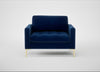 Eton Loveseat Smart Velvet Dusk / Brass