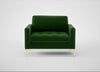 Eton Loveseat Smart Velvet Forest / Brass