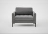 Eton Loveseat Smart Velvet Mercury / Black